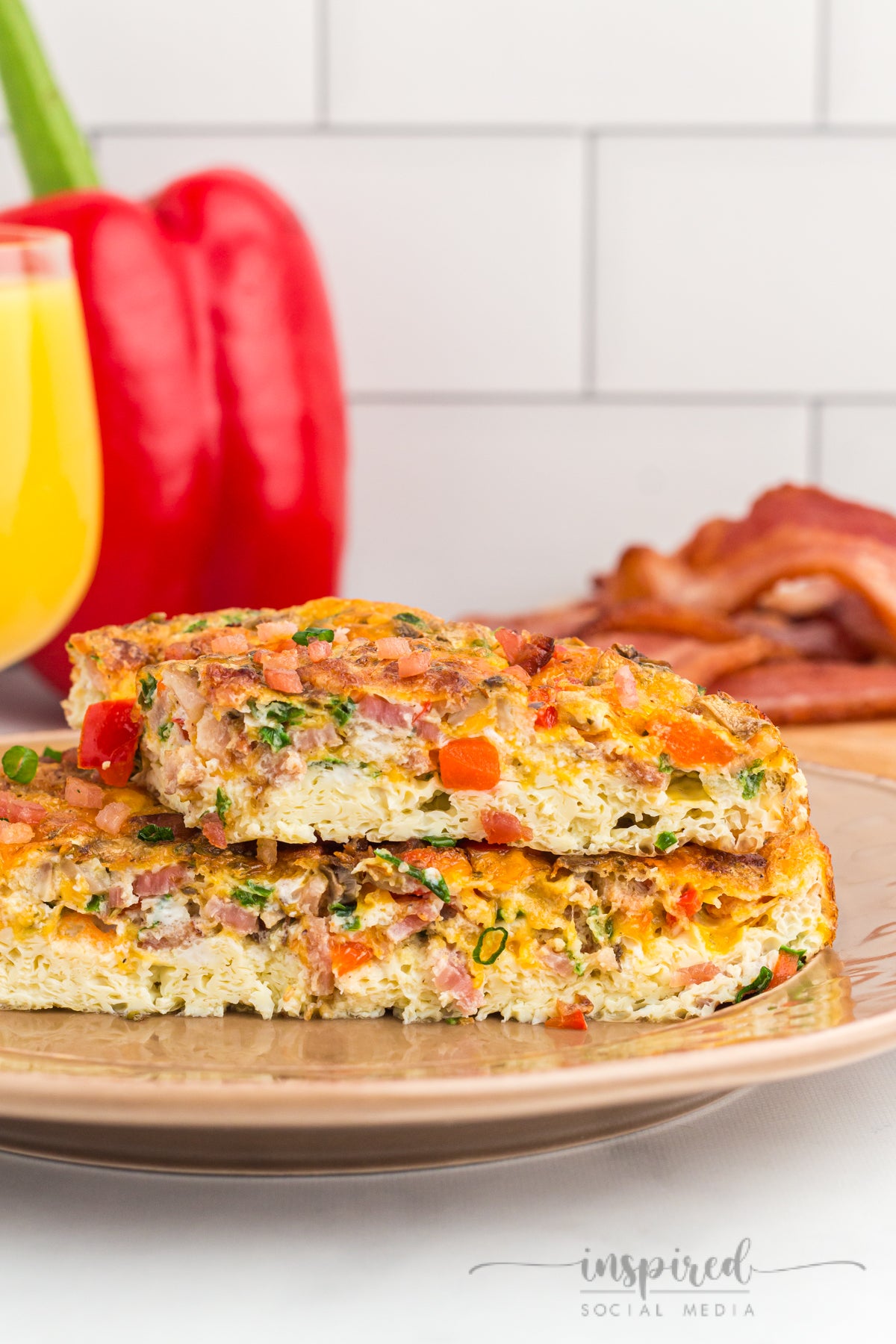 Air Fryer Bacon Cheese Omelet