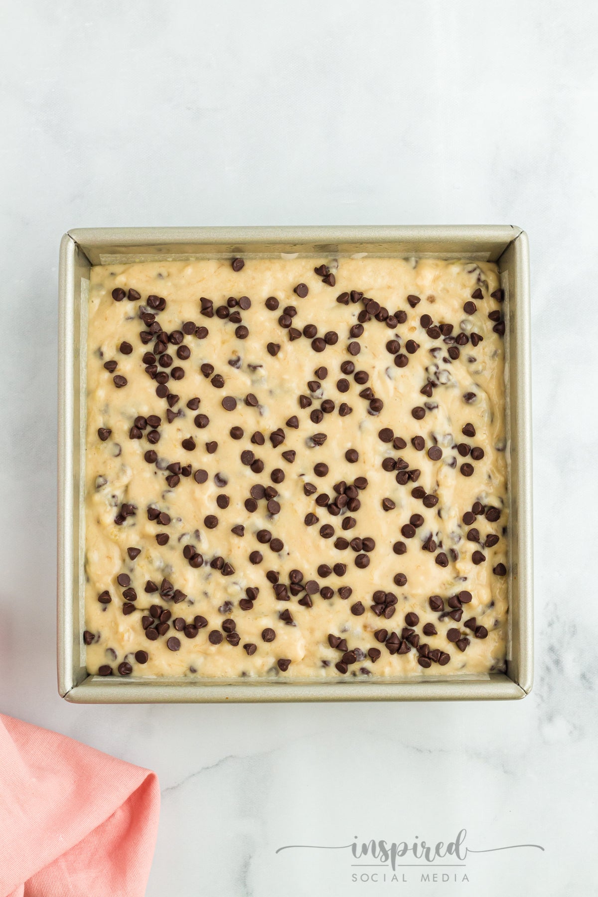 Banana Chocolate Chip Snack Cake with Chocolate Frosting