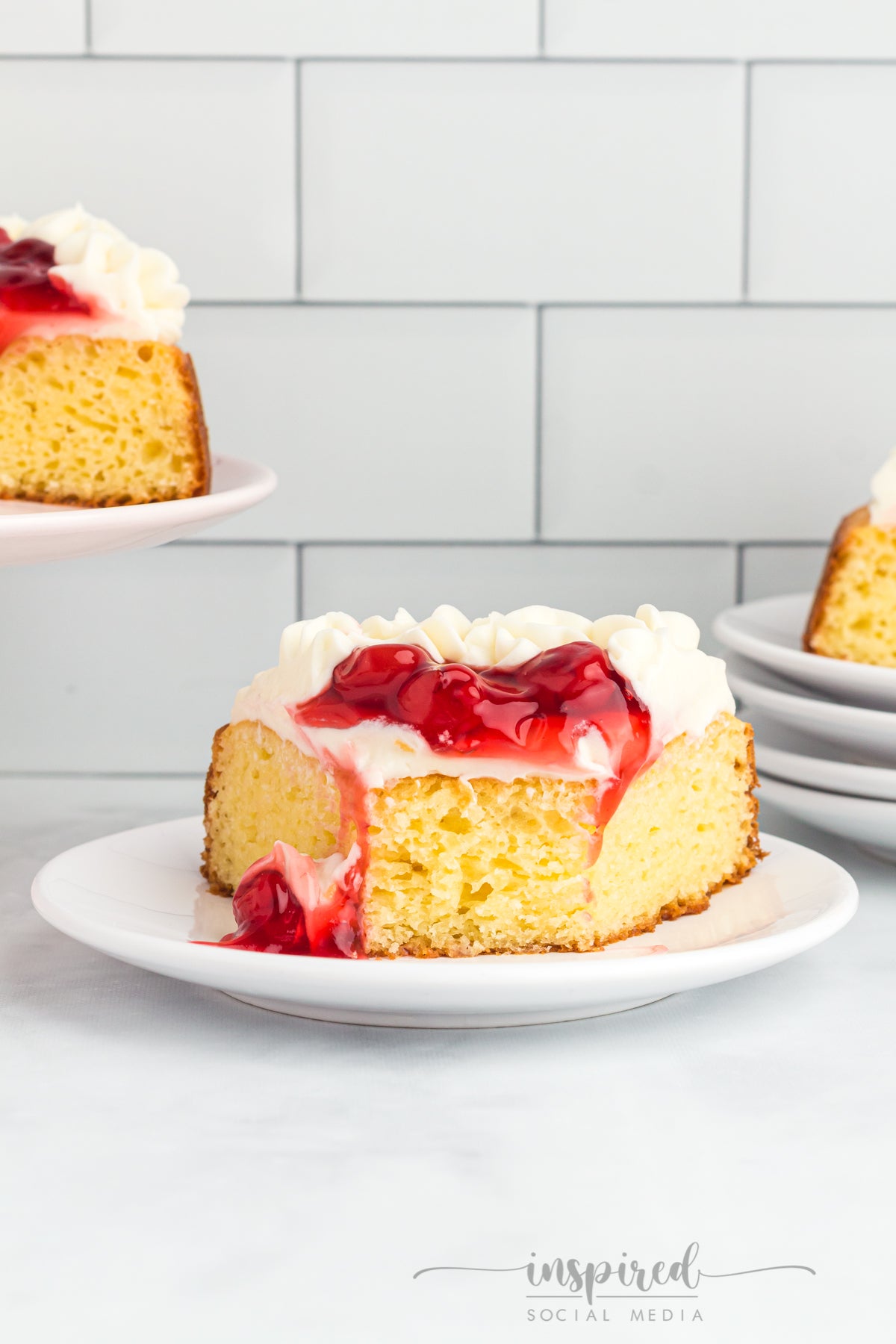 Cherry Cheesecake Cake (made with a boxed cake mix)