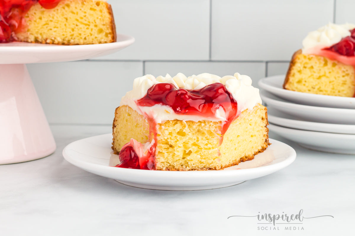Cherry Cheesecake Cake (made with a boxed cake mix)