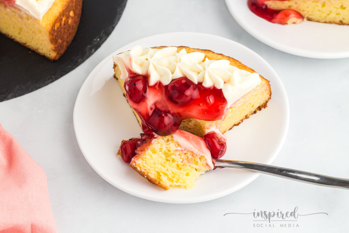 Cherry Cheesecake Cake (made with a boxed cake mix)