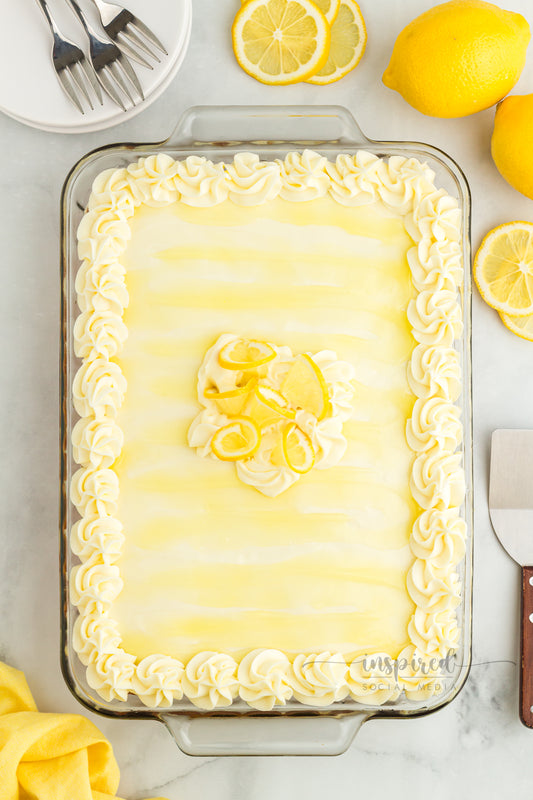 Lemon Poke Snack Cake