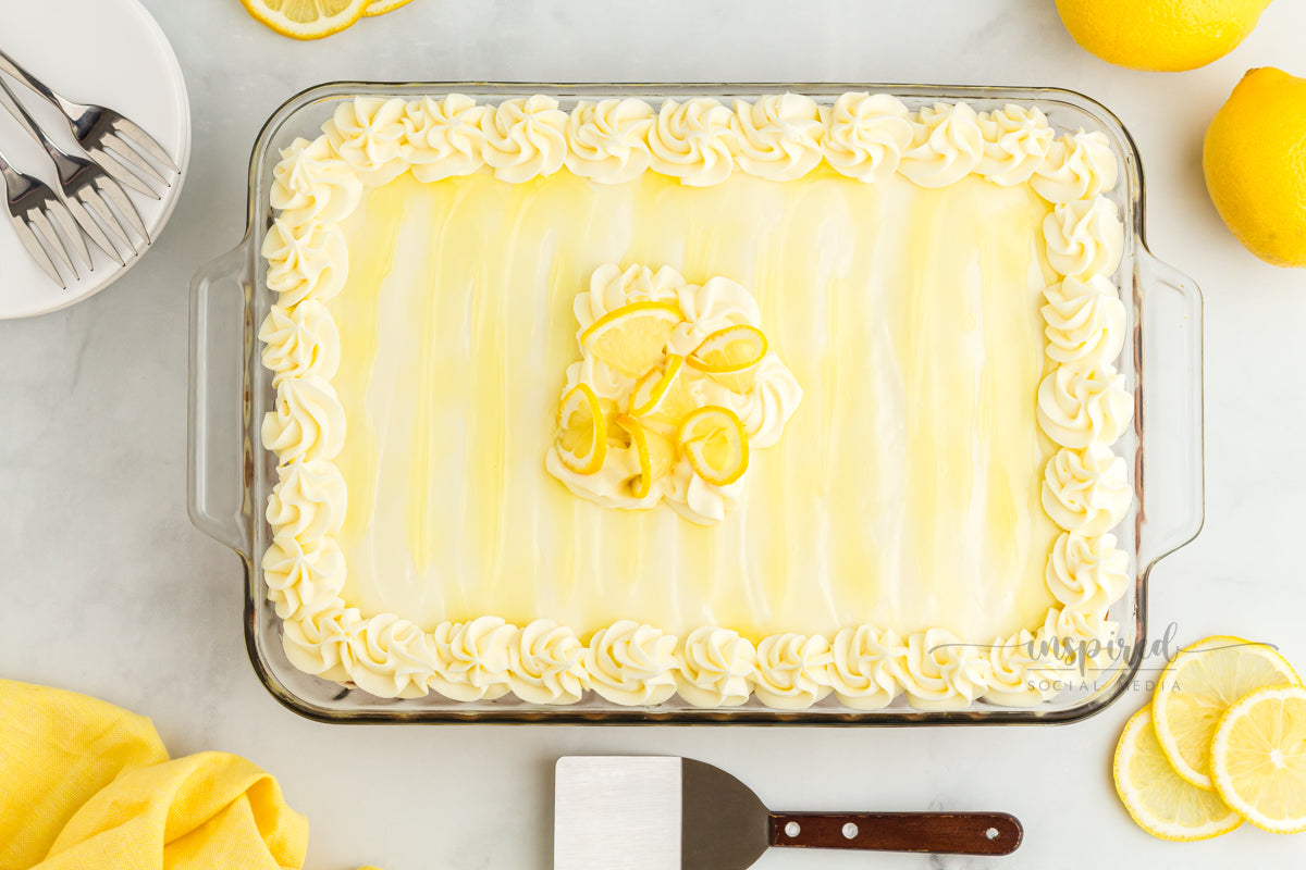 Lemon Poke Snack Cake