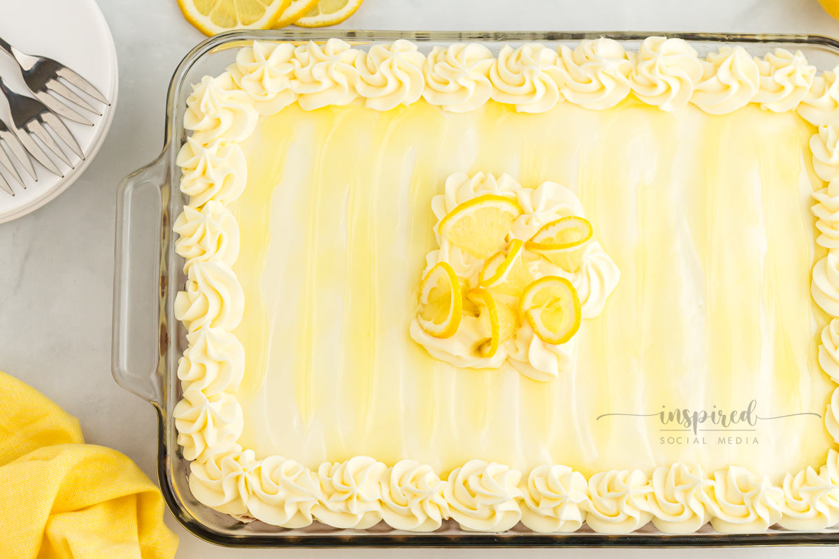 Lemon Poke Snack Cake