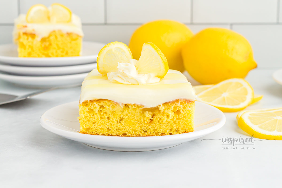Lemon Poke Snack Cake