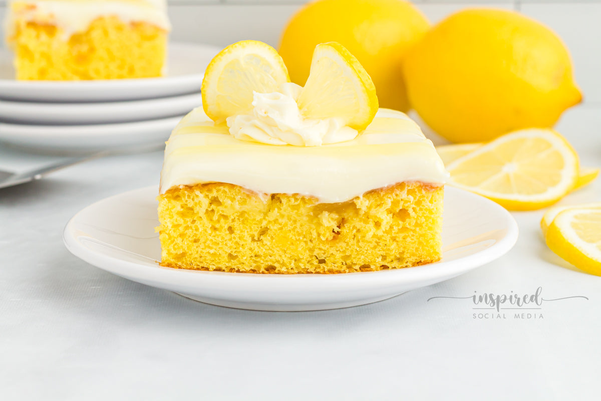 Lemon Poke Snack Cake