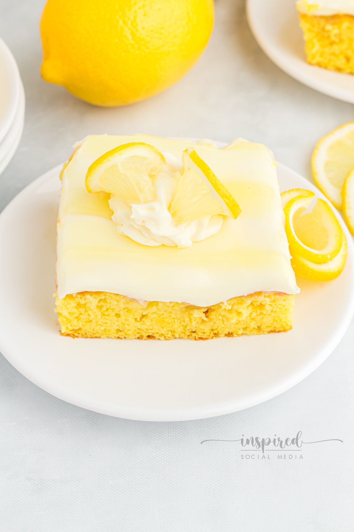 Lemon Poke Snack Cake