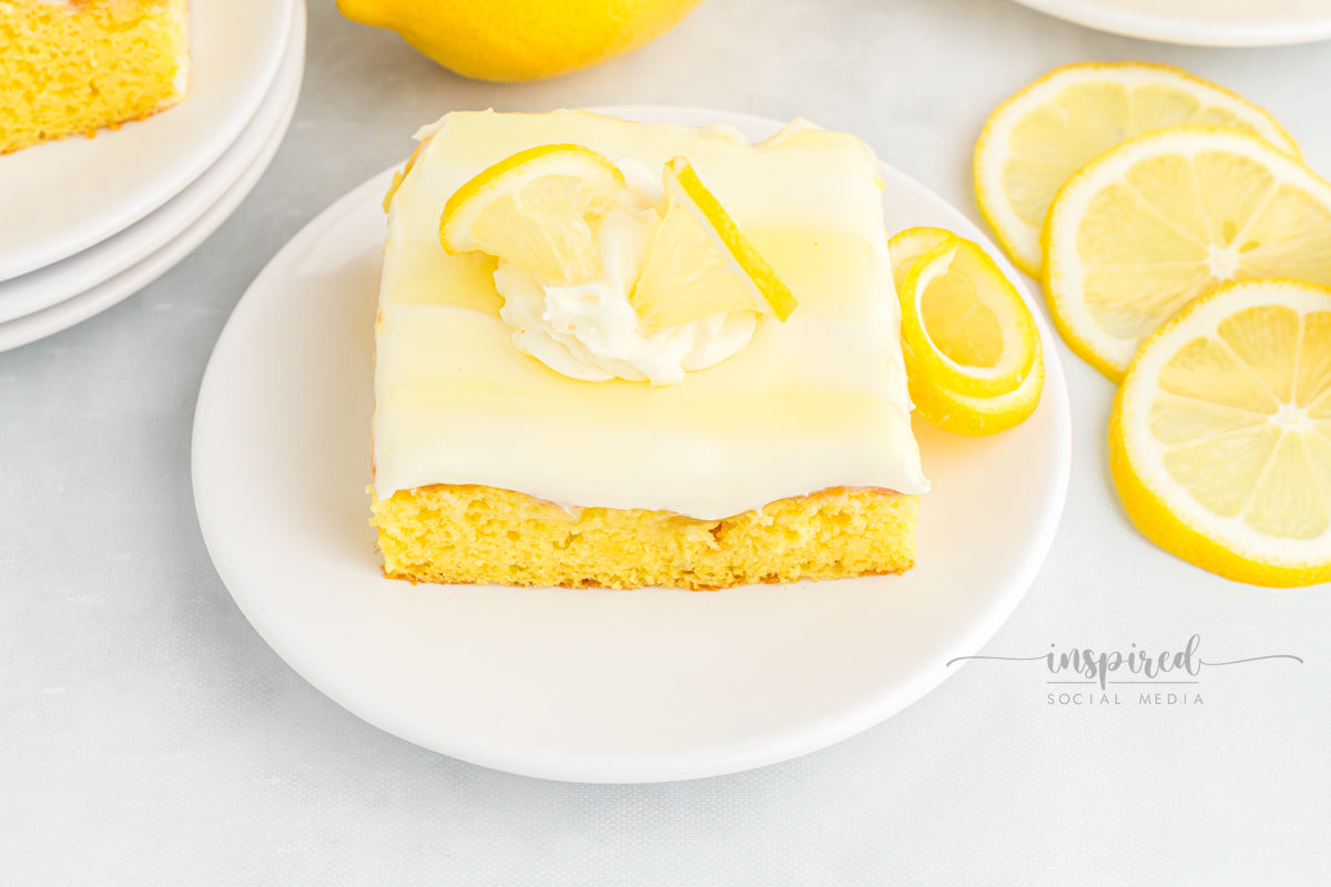 Lemon Poke Snack Cake