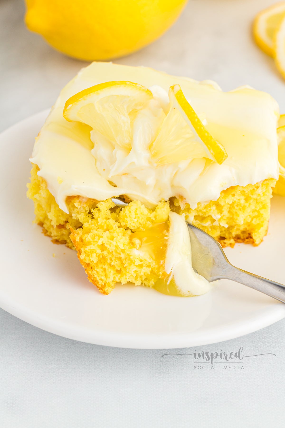 Lemon Poke Snack Cake