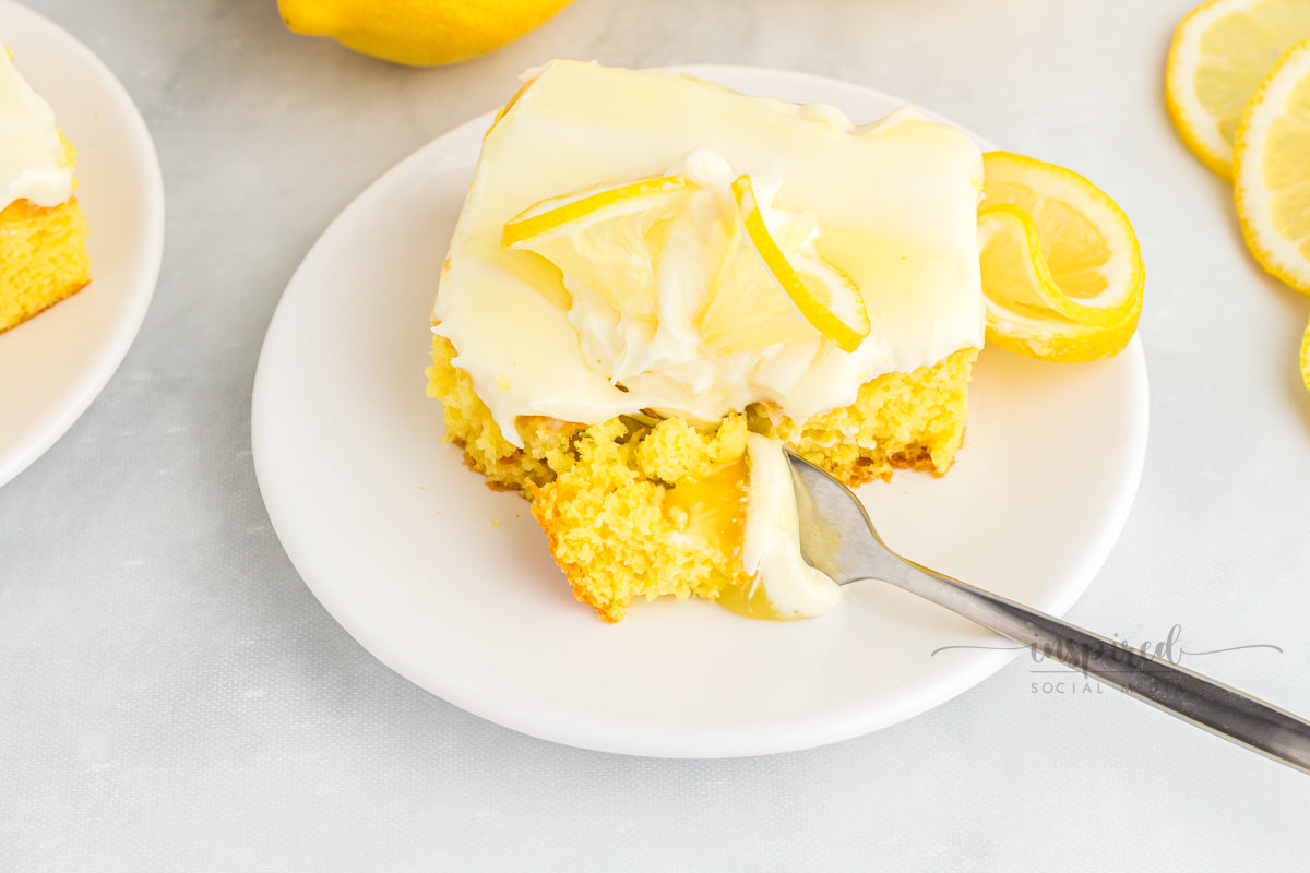 Lemon Poke Snack Cake