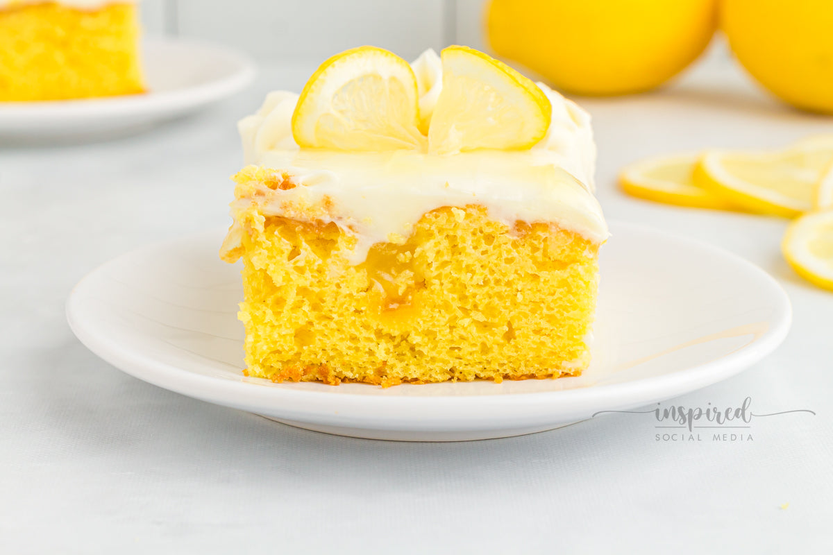Lemon Poke Snack Cake