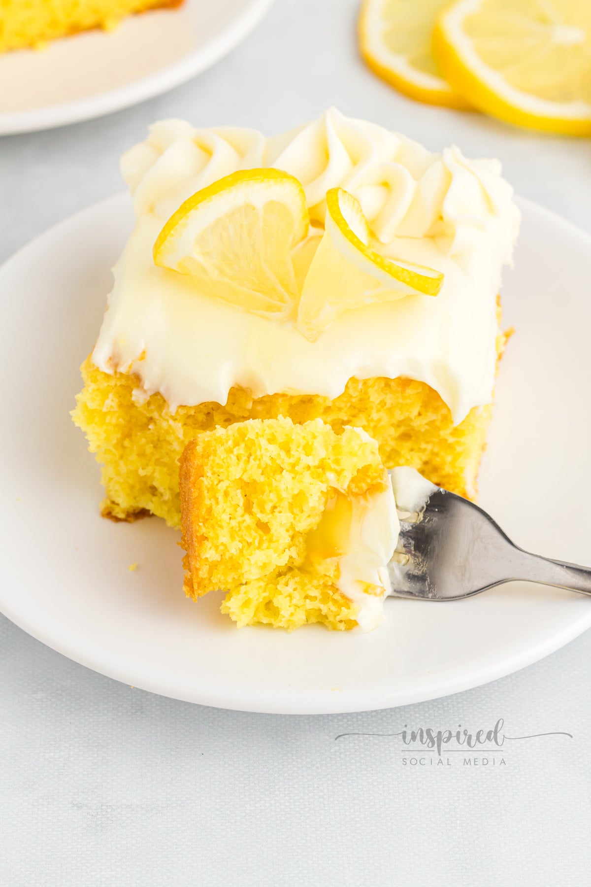 Lemon Poke Snack Cake