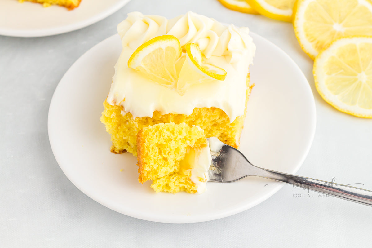 Lemon Poke Snack Cake