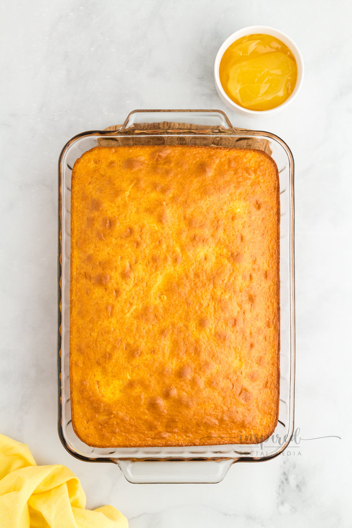 Lemon Poke Snack Cake