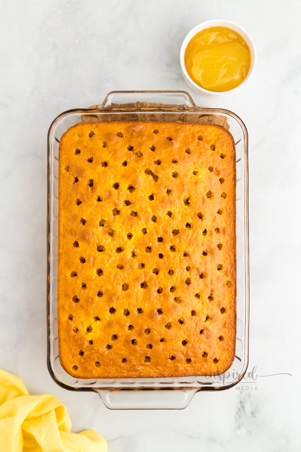 Lemon Poke Snack Cake