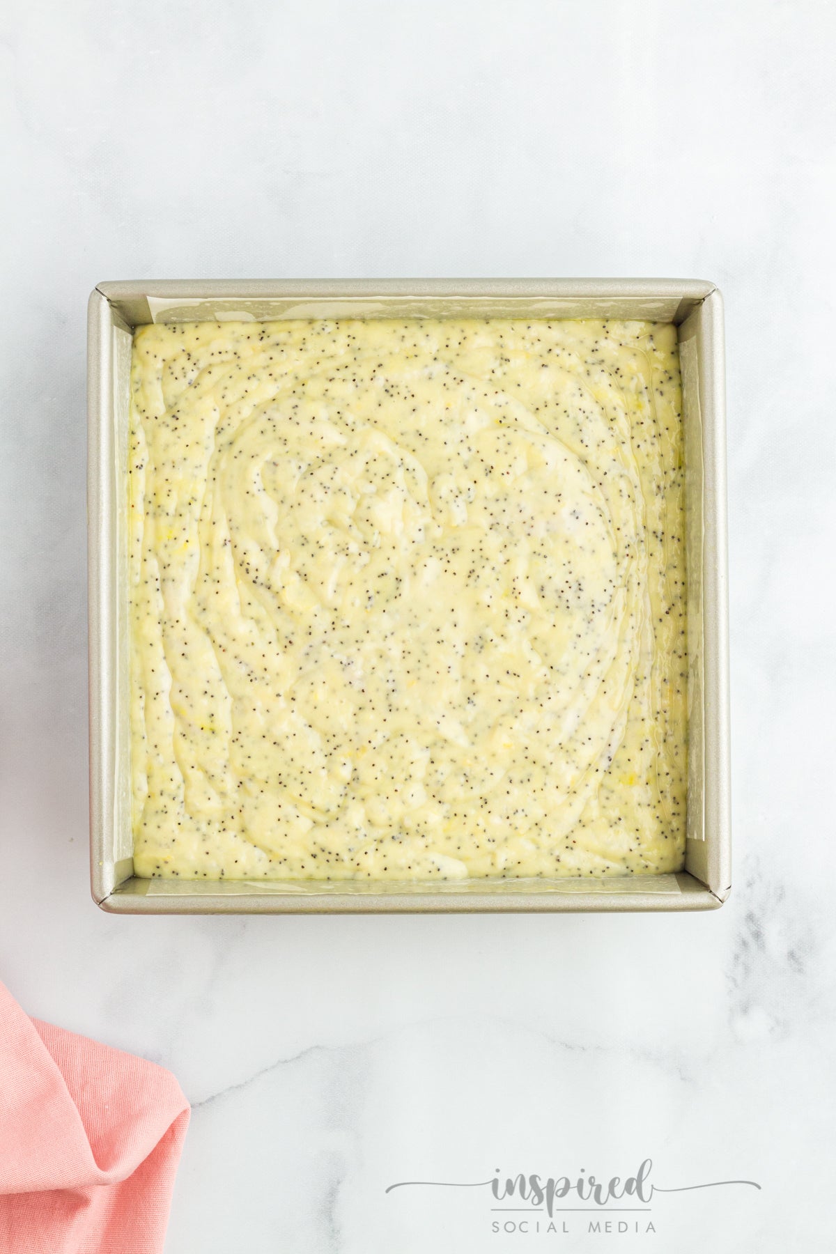 Lemon Poppy Seed Snack Cake with Cream Cheese Frosting